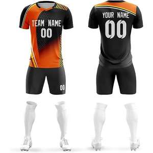 Maillot de football pour hommes personnalisé en polyester uni respirant Ensembles d'uniformes de football Vêtements de football Ensemble de maillot Kits de football - Product Image 3