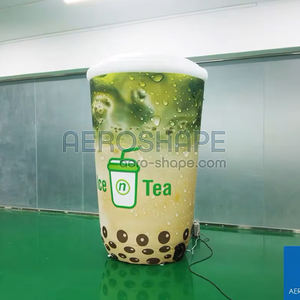 Kustomisasi penuh cangkir teh susu tiup raksasa promosi merek botol iklan tiup kustom besar - Product Image 1