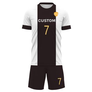 ชุดฟุตบอลแบบกำหนดเอง เสื้อทีมฟุตบอล คอวี แห้งเร็ว ระบายอากาศได้ดี ผลิตจากโพลีเอสเตอร์ ชุดฝึกซ้อม รับผลิตแบบ OEM ODM ขายส่ง - Product Image 2