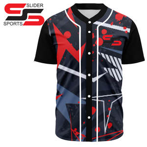 Camiseta Deportiva de Béisbol Juvenil con Botones, Logotipo Personalizado, Impresión por Sublimación Completa, Transpirable, Venta al Por Mayor de Fábrica - Product Image 3