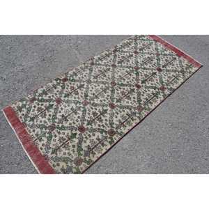 Alfombra Turca Vintage, Alfombra Decorativa de 3.1x6.7 pies, Alfombra Marroquí Roja - Product Image 2