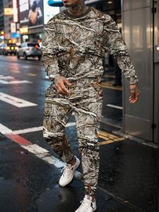 Jungle <b>Camouflage</b> 3D Print Long Sleeve Man 2 Piece Set Eco-Friendly Streetwear Casual Tracksuit Male Oversized Tops for Winter - Product Image 6