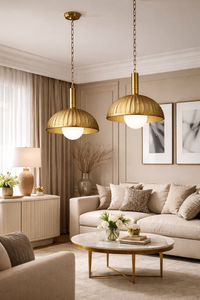 Luxury Dome Pendant Light-Aluminum <b>Halogen</b> <b>Bulbs</b> Adjustable Height 360 Beam Angle - Product Image 3