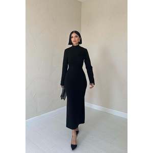 <b>Black</b> Shoulder Dress with <b>Roses</b> - <b>Black</b> - Product Image 1