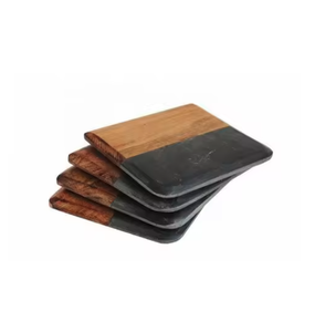 Wooden <b>Coaster</b> for Drinks Premium Quality Multi Protection Perfect Wood & <b>Marble</b> <b>Coasters</b> Dining Room Or Living Room Decoration - Product Image 4