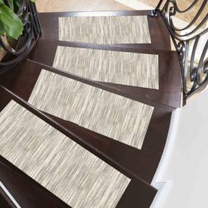 Alfombra con Diseño Kilim, Alfombra Moderna con Rayas 3D, Alfombra Fresca en Beige y Gris - Product Image 4