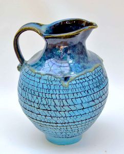 Texture en résine de cruche d'eau en résine de polyester de conception classique résistante avec le motif de tourbillon d'abricot d'Aqua pour des cadeaux de Noël de cuisine - Product Image 6