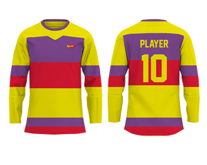 Maillot de hockey sur glace haute performance, conception de logo personnalisée, vêtements de sport OEM, 100% polyester, séchage rapide, respirant, unisexe, adultes, personnalisé - Product Image 1