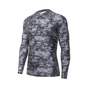 T-shirt de compression Rashguard BJJ imprimé sur mesure pour hommes OEM Rush Guard MMA Rash Guard Concevez votre propre sublimation Anti UV - Product Image 4