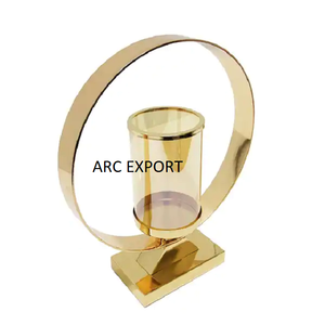 Standard Lotus Flower Design <b>Candle</b> Holder Stylish <b>Large</b> Glass Metal Holder Luxury Design Decoration New <b>Candle</b> Holder Supply - Product Image 4