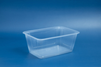 Prix le moins cher Vietnam Factory Take Out 1000ml Transparent Rectangle Récipient alimentaire en plastique jetable avec couvercle pour salade de fruits