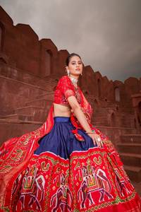 Classic Designer Printed Dola Silk Lehenga Choli Beautiful Lehenga Choli and Digital Print With Gotta Patti Lace Border Dupatta - Product Image 2