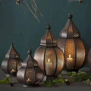 Metal <b>Lantern</b> For Elegant Home Interiors And Outdoor Patio Decorative Lighting Arrangement - Product Image 1