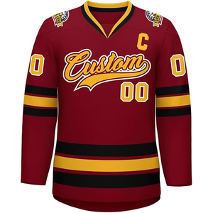 Maillot de hockey sur glace personnalisé grande taille par sublimation, respirant, antibactérien, séchage rapide, design unique et tendance - Product Image 4