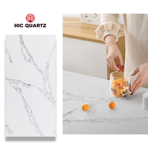 Tùy chỉnh 2025 calacatta Trắng xám đá cẩm thạch nhìn mỏng cạnh 20mm độ bóng cao nhân tạo đá Countertop Tủ Vanity đầu - Product Image 2