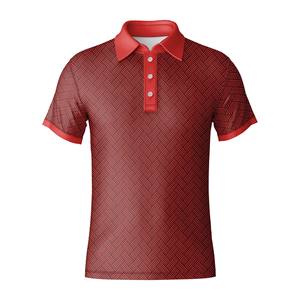Camiseta de Polo de Golf Personalizada para Hombre con Elegante Patrón Geométrico, Camisetas de Golf de Tela de Poliéster Ligera de Secado Rápido para Equipos Deportivos - Product Image 3
