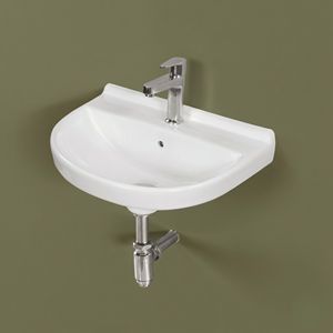 SPRIAL Modern Oval Wall Hung Wash <b>Basin</b> for Washroom - Product Image 3