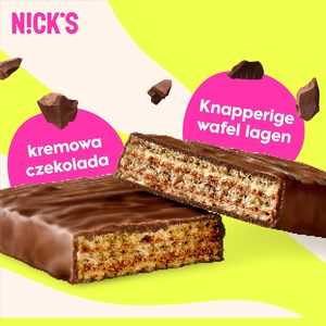 NICKS Chocolate Wafer, Low Carb Chocolate Waffle <b>Bars</b> Biscuits Candy Snack <b>Bar</b>, 165 Calories, (24x35g) - Product Image 2