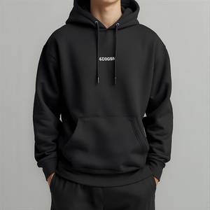 เสื้อสวมหัวคอตตอนมีฮู้ดผ้าฟลีซ630 GSM พิมพ์ลายโลโก้ได้ตามต้องการ - Product Image 1