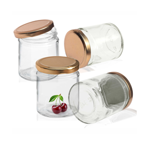 Pot en verre de haute qualité 250ml 500ml 750ml pot de stockage alimentaire hermétique d'excellente qualité avec couvercle en or prix bon marché - Product Image 1
