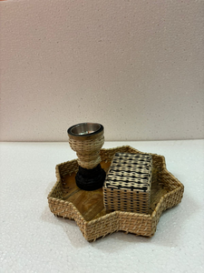 Quemador de Bakhoor Artesanal Ecológico Árabe Atemporal con Ratán Tejido para Fragancia Religiosa del Hogar y Regalo - Product Image 4