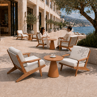 Chaise longue d'extérieur en teck, fabrication OEM, sur mesure pour hôtel et complexe hôtelier, fauteuils de jardin en bois massif, résistants aux intempéries