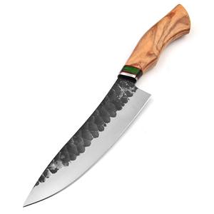 Cuchillo de Chef Santoku Japonés Nordic Forge, Acero al Carbono, Funda de Cuero, Forjado a Mano, Alta Dureza, Extra Afilado, Duradero, para Cocina - Product Image 2