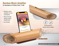 Support de téléphone et amplificateur de son carré en bambou Olivia OLV-001 à prix abordable, avec logo personnalisé, pour bureau et maison