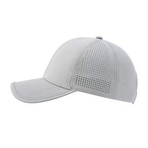 Venta al por mayor 6 paneles de corte láser sombreros de color sólido en blanco gorras de golf impermeable sombrero ligero transpirable deporte Gorras Vietnam fábrica - Product Image 3