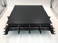 LC APC 1U 144 Cores MPO MTP Panel de conexión de fibra óptica Montaje en rack ODF para centro de datos 3G/4G de alta densidad y redes de telecomunicaciones