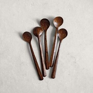 CUISINE EXPANSION Ensemble d'ustensiles de cuisine en bois de teck ou d'acacia naturel avec repose-cuillère Ensemble de cuillères et ustensiles de cuisine en bois - Product Image 2