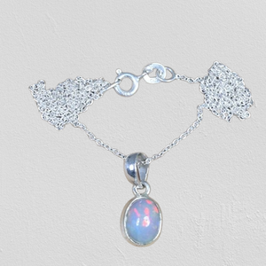 Colgante giratorio de Plata de Ley 925 chapado en rodio, colgante de piedras preciosas de ópalo de fuego hecho a mano, regalo de boda perfecto, joyería de sello 925 - Product Image 1