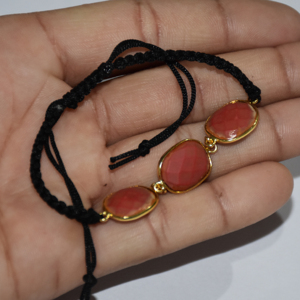 wholesale natural semi-precious <b>Gemstone</b> beads healing <b>bracelet</b>. coral bezel Connector <b>gemstone</b> <b>bracelet</b>, handmade <b>bracelet</b> - Product Image 5