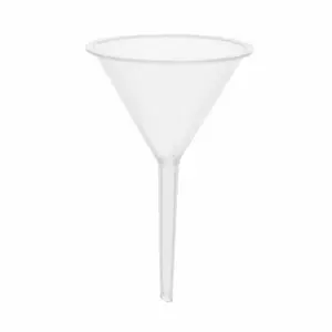 Analytical Funnel 60 degree Moulded in PP these funnels are provided with internal & external ribs to prevent air blockage.