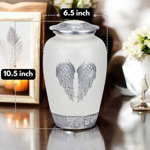 Ailes d'Ange Urne de crémation pour cendres humaines Grande urne de crémation avec velours Beg pour cendres Urnes de crémation humaine pour cendres - Product Image 3