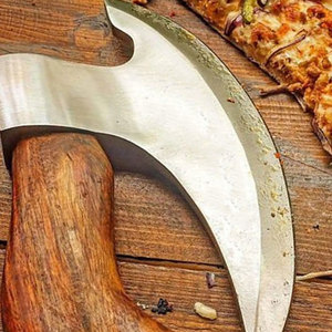Mini hacha de pizza de calidad superior, hacha de pizza compacta de acero inoxidable para uso en el hogar, restaurante y cafetería - Product Image 5