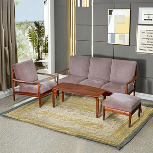 Modern 4-Piece Edda Melaleuca Wood Sectional <b>Sofa</b> Set <b>Sponge</b>-Filled Eco-Friendly <b>for</b> Villa Apartment Hotel Mall Living Room - Product Image 3