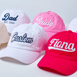 Fabricant de chapeaux 6 panneaux casquettes de baseball à broderie bouffante femmes hommes chapeaux de papa en coton non structuré à bord incurvé Logo personnalisé vente en gros - Product Image 3