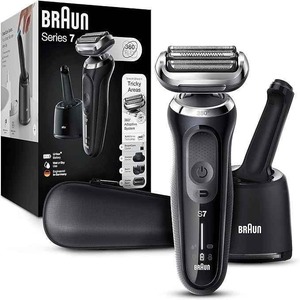 Rasoir électrique Braun pour hommes, série 7 7085cc 360 rasoir électrique à tête flexible avec tondeuse à barbe, rechargeable, humide et sec, 4 en 1 - Product Image 3