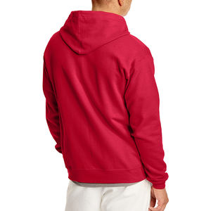 Sudadera con capucha de manga larga con patrón liso negro para hombre Logotipo personalizado Impreso Moda OEM Algodón Temporada de invierno Esencial - Product Image 4