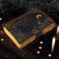 Carnet en cuir fait main style gothique Grimoire Serpent, Vintage, Sorcellerie, Cahier des Ombres, Cadeau pour Hommes, Style Animal, Fête des Mères