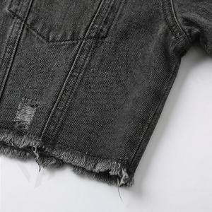 Veste en jean décontractée personnalisée pour hommes, grandes tailles, 100% coton, option logo sur le devant, respirante, veste d'hiver - Product Image 5