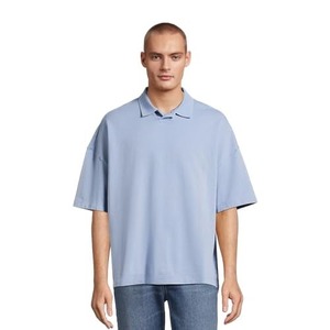 Camiseta de poliéster extragrande para hombre, con logotipo bordado personalizado, tejido de punto liso para golf, estampado completo personalizado, de secado rápido, manga corta - Product Image 3