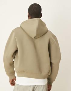 Oversized Hoodie With Applique Patchwork Heavyweight Streetwear Pullover Embroidered Style For Men And Women Wholesale - Product Image 4