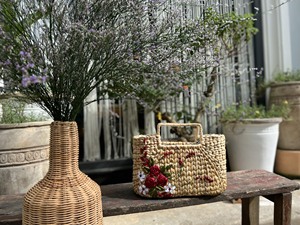 Nueva llegada bolso de jacinto de agua hecho a mano Vintage diseño de cierre abierto único dos correas declaración audaz duradera ecológica - Product Image 2
