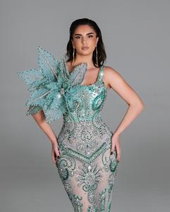 ชุดเจ้าสาวผ้าซาตินระดับพรีเมียมพิมพ์ลายดอกไม้สไตล์ตุรกีแบบดั้งเดิมที่มีเอกลักษณ์งานเฉลิมฉลองงานแต่งงานที่มีความยาวถึงพื้นตามธรรมชาติ - Product Image 2