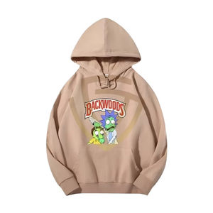 เสื้อฮู้ดผู้ชายผ้าฝ้ายถักแบบกำหนดเองสำหรับฤดูใบไม้ร่วง พิมพ์ลายดิจิทัลโลโก้ด้านหน้า บริการ OEM ลายเรียบ ปกมีฮู้ด ป้องกันการเกิดขุย - Product Image 1