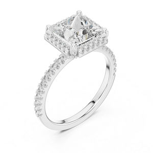 Anillo de Oro Amarillo de 14K con Diamantes de Laboratorio en Corte Princesa y Redondo |   Anillo de Aniversario |   Diamante Cultivado en Laboratorio - Product Image 6