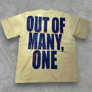 OEM 3D espuma verano 100% algodón orgánico Camiseta de cuello redondo talla grande impresión gráfica Color sólido Tops aceptar personalizado - Product Image 2