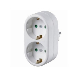 อะแดปเตอร์ 2 ช่องเสียบแบบ Schuko พร้อมปลั๊กพ่วง 2 ช่อง 2 x 16A สูงสุด 3680W สีขาว ยี่ห้อ Don Feliz - Product Image 4